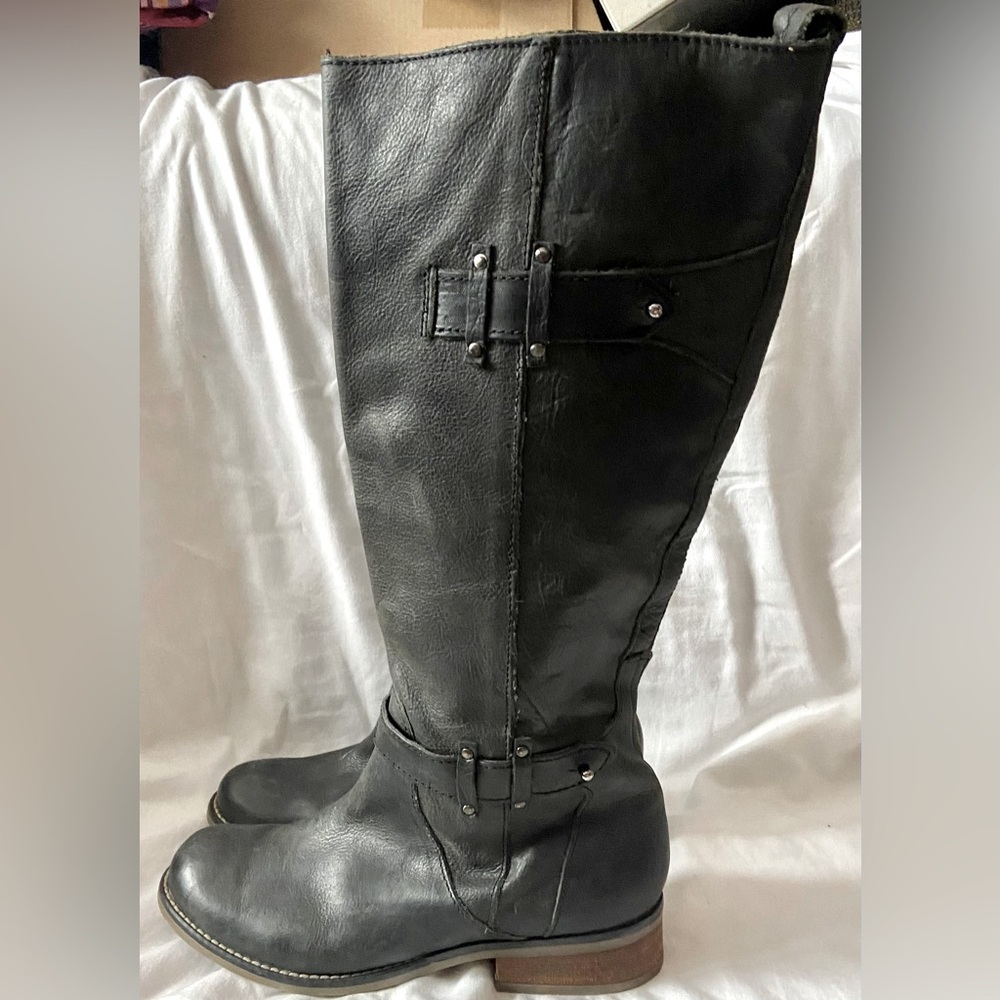 Corral Women's Distressed Gray Riding Boots Size 9M